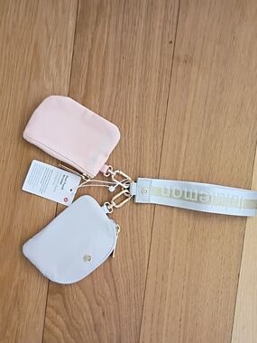 Lululemon Pink Gold Grey Dual Pouch Wrustlet